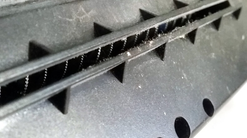 Schneidwerk Streifenschnitt - scharfkantige Räder