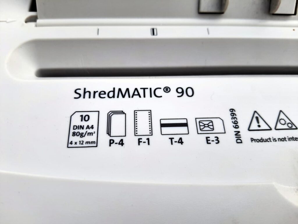 Informationen des ShredMatic 90 von Dahle